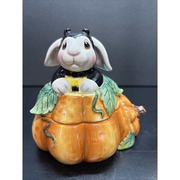Fitz And Floyd Halloween Bunny Blooms Dressed As A Bee Figurine W/Original box - Picture 1 of 8